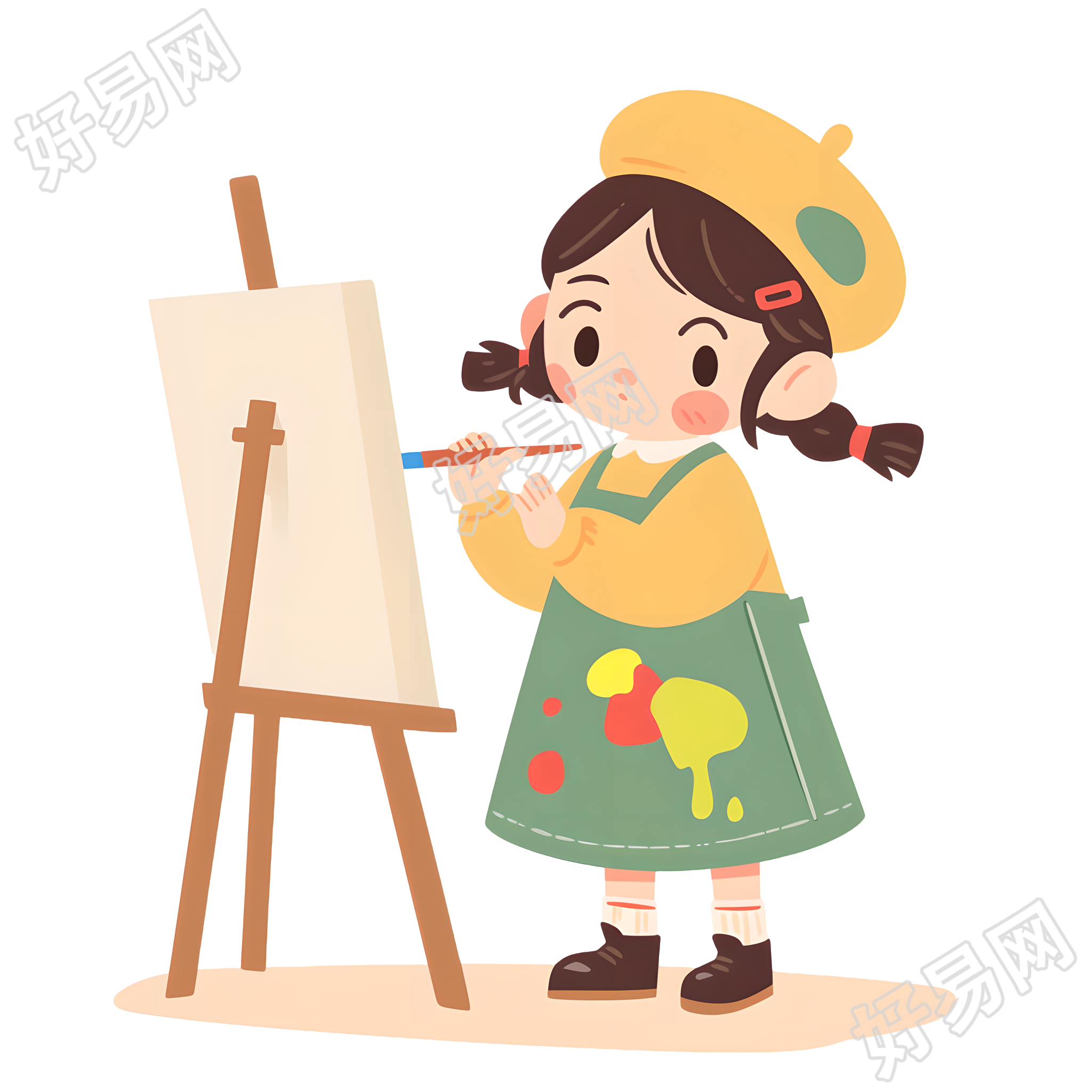 少女绘画素材