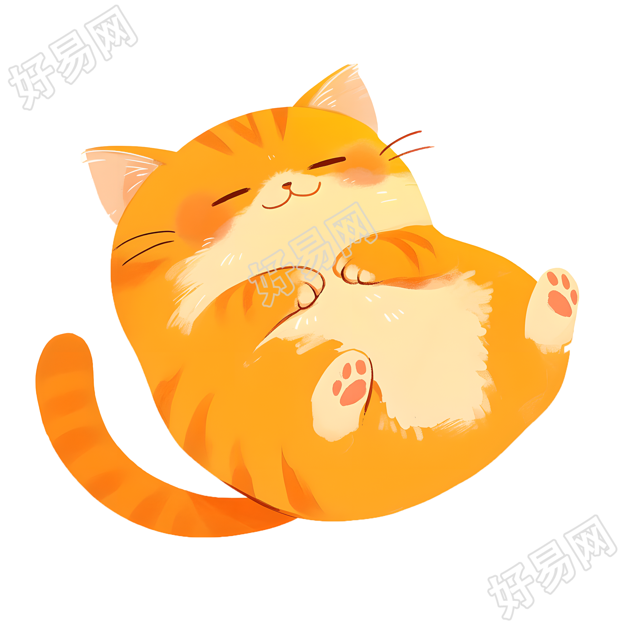 猫咪睡觉插画