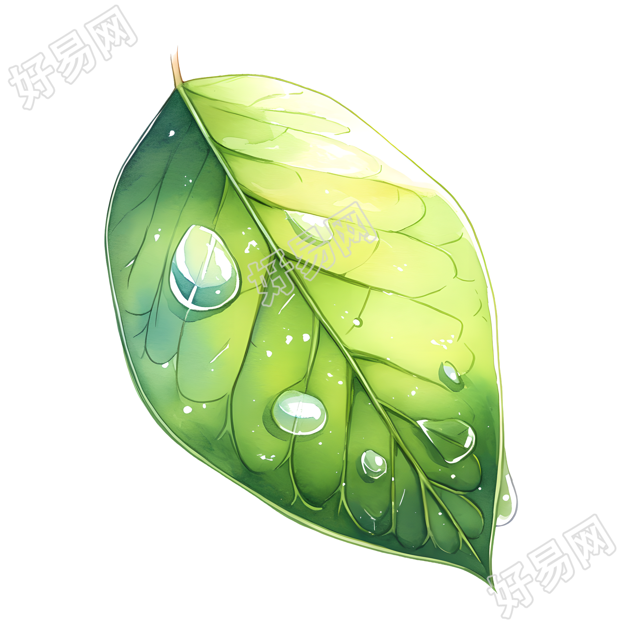 露水唯美插图