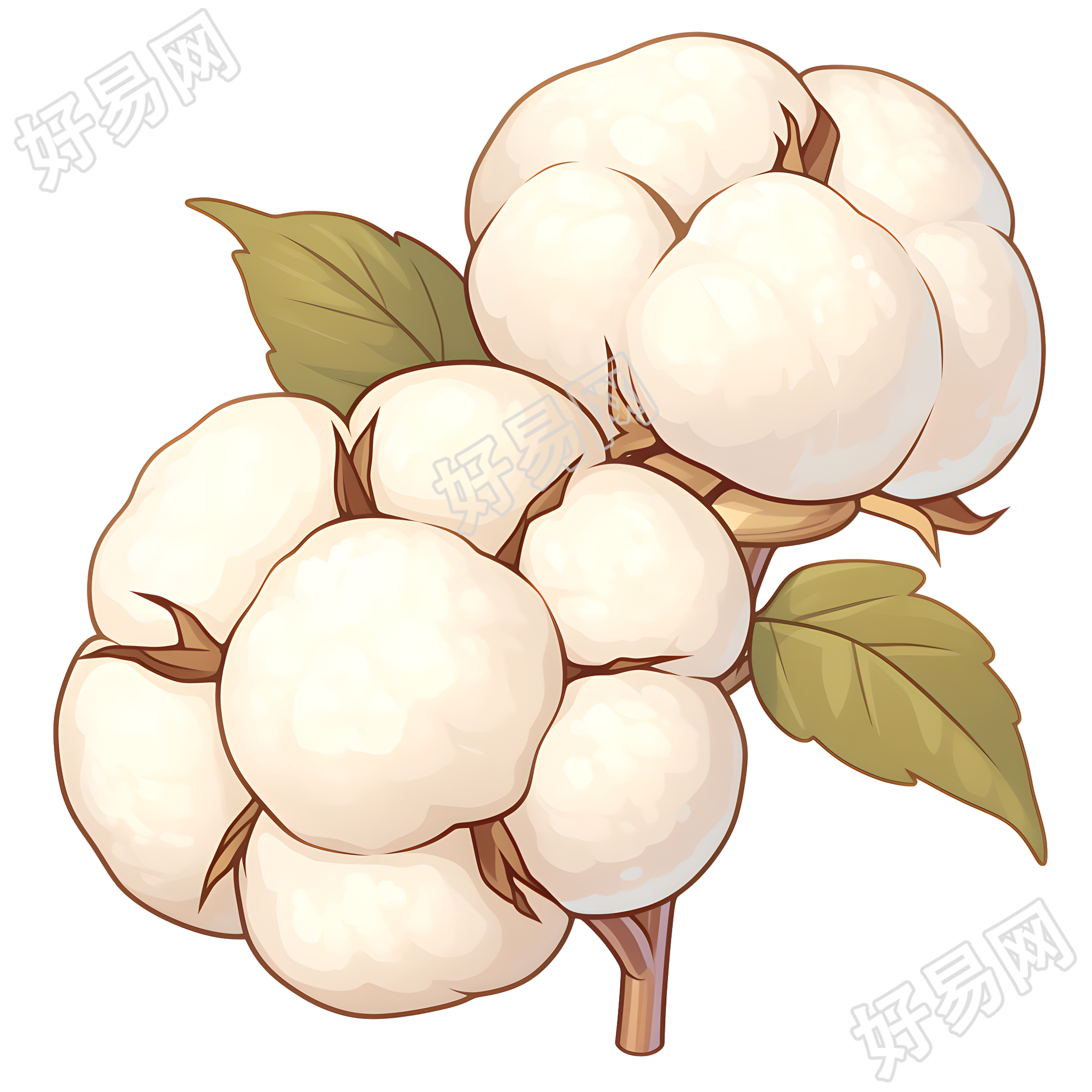 棉花高清图形素材