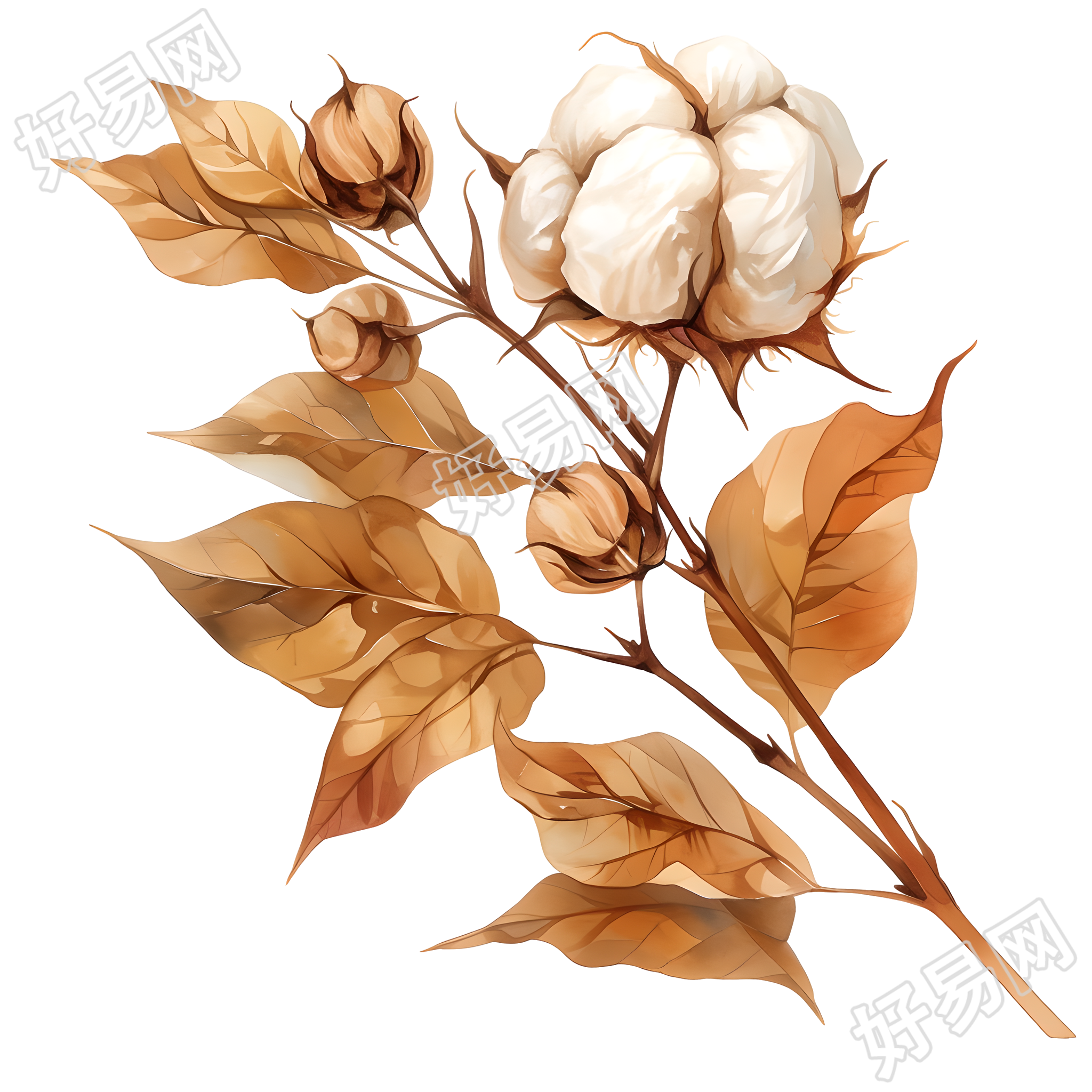 棉花PNG矢量插画