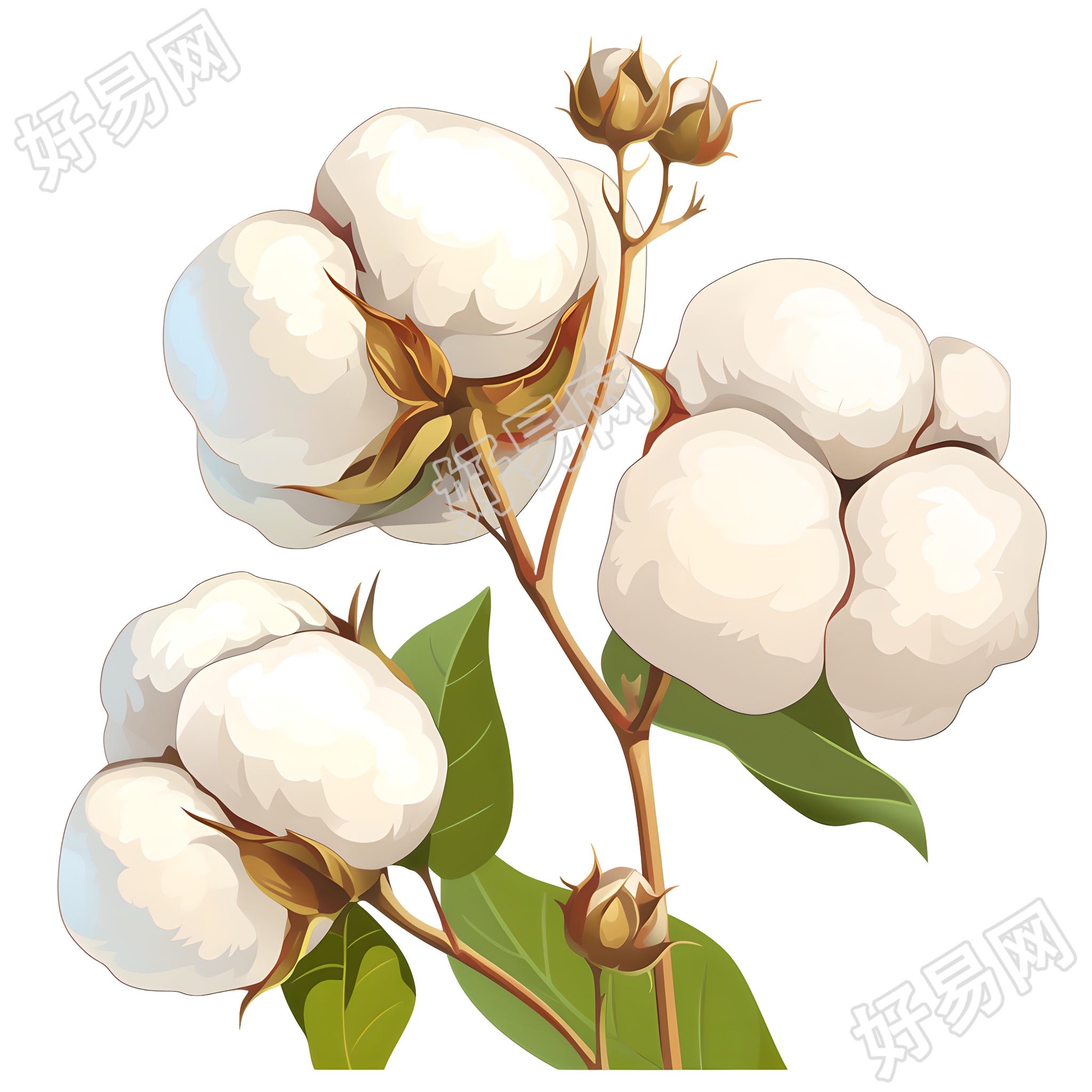 棉花商业设计素材
