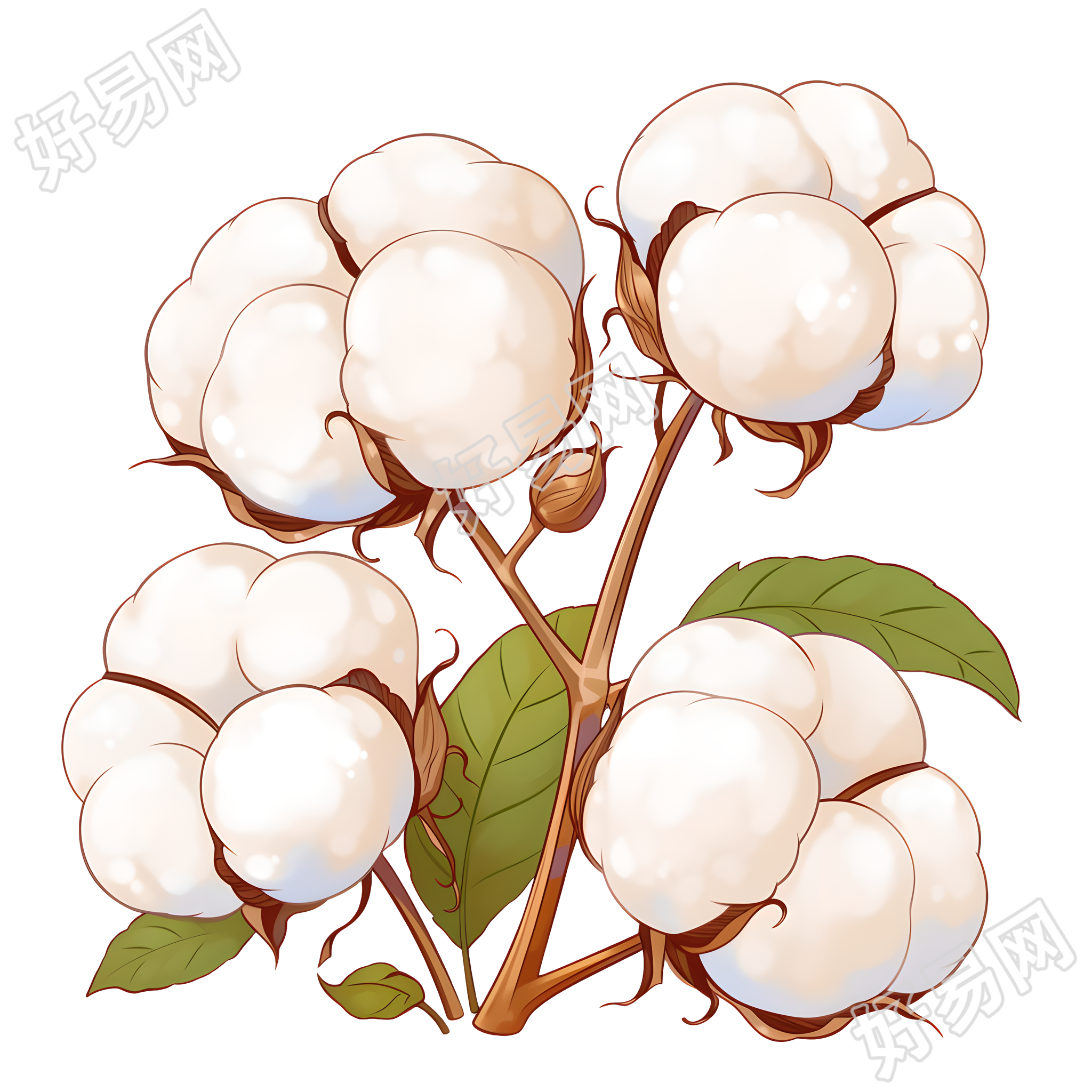 棉花透明背景插图