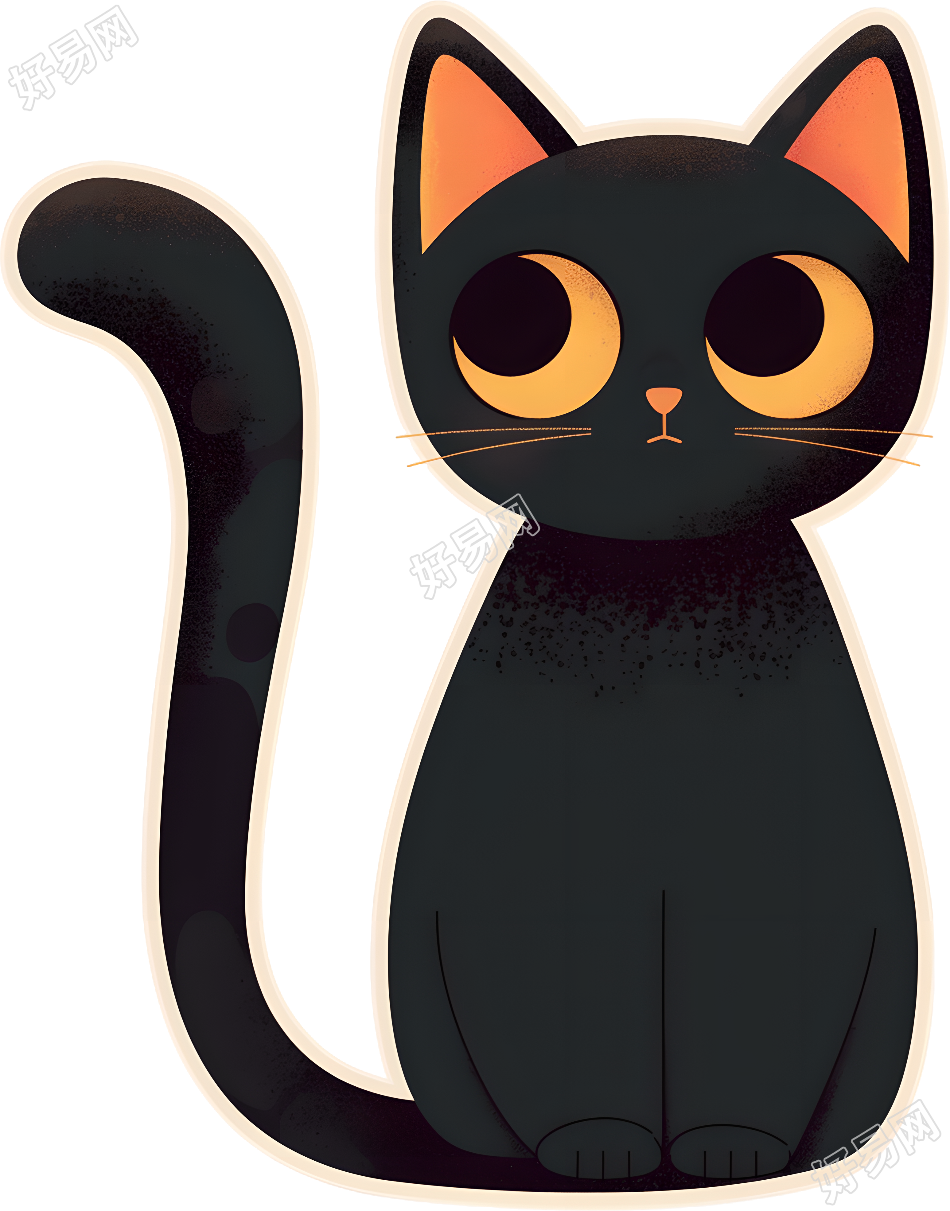 万圣节黑猫元素