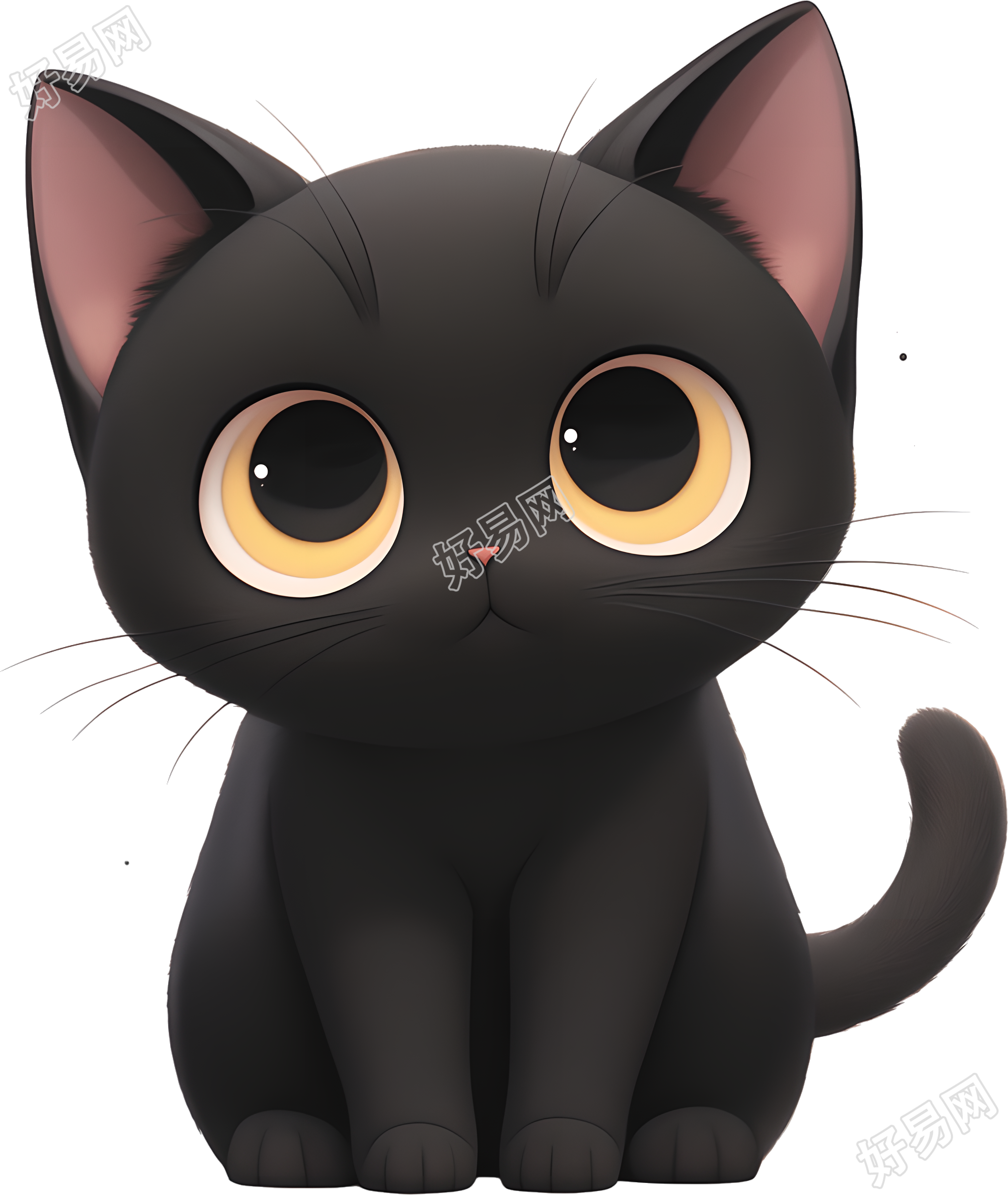 万圣节黑猫插图
