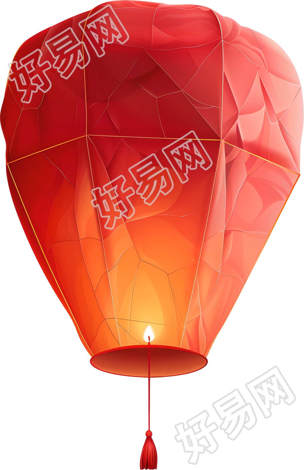 孔明灯唯美插图