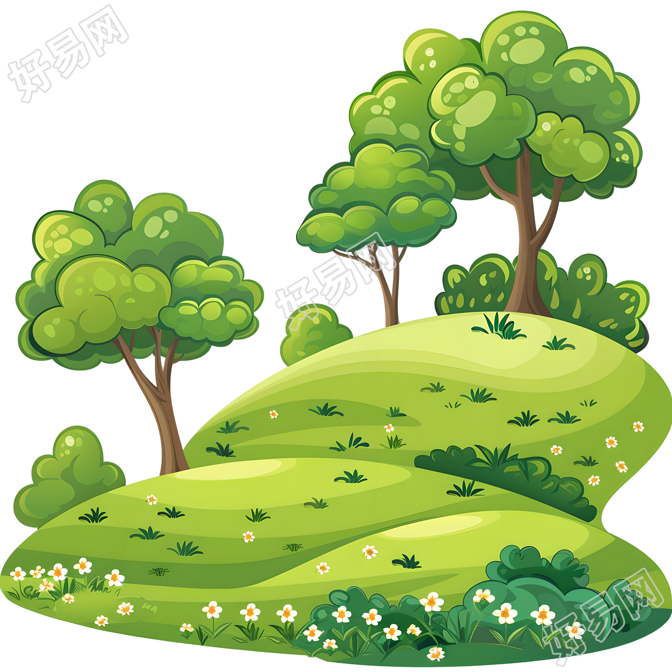 森林简约风格插图