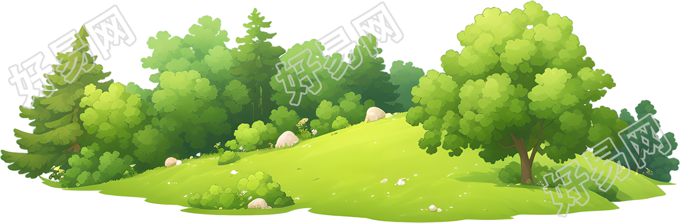 森林卡通风格插图