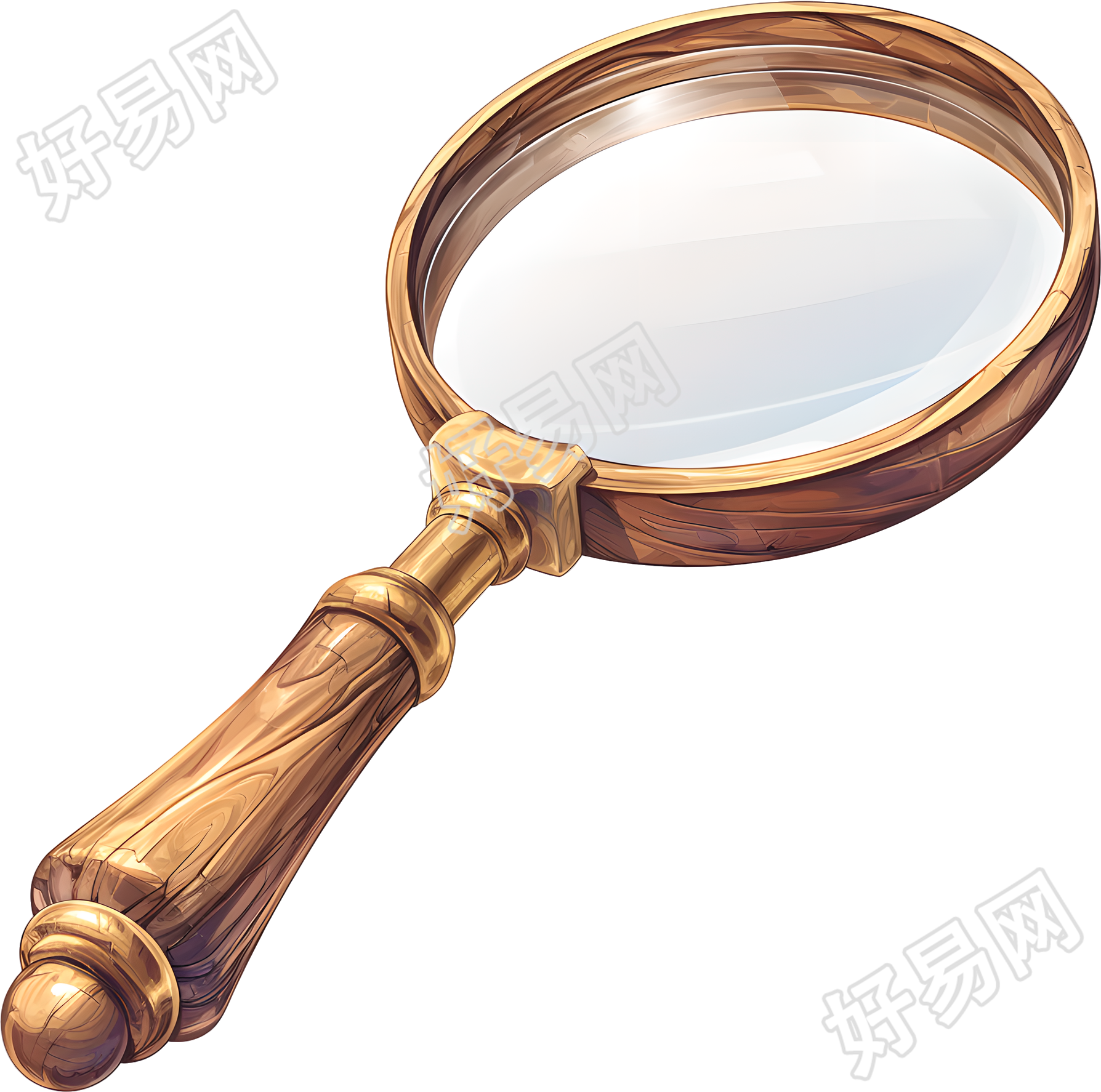 密室逃脱放大镜矢量插画