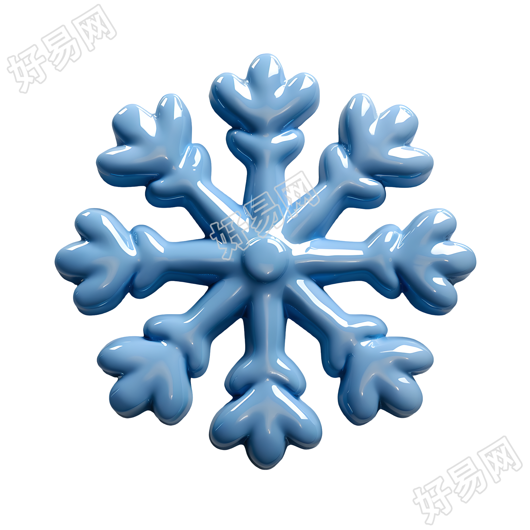 雪花插画设计素材