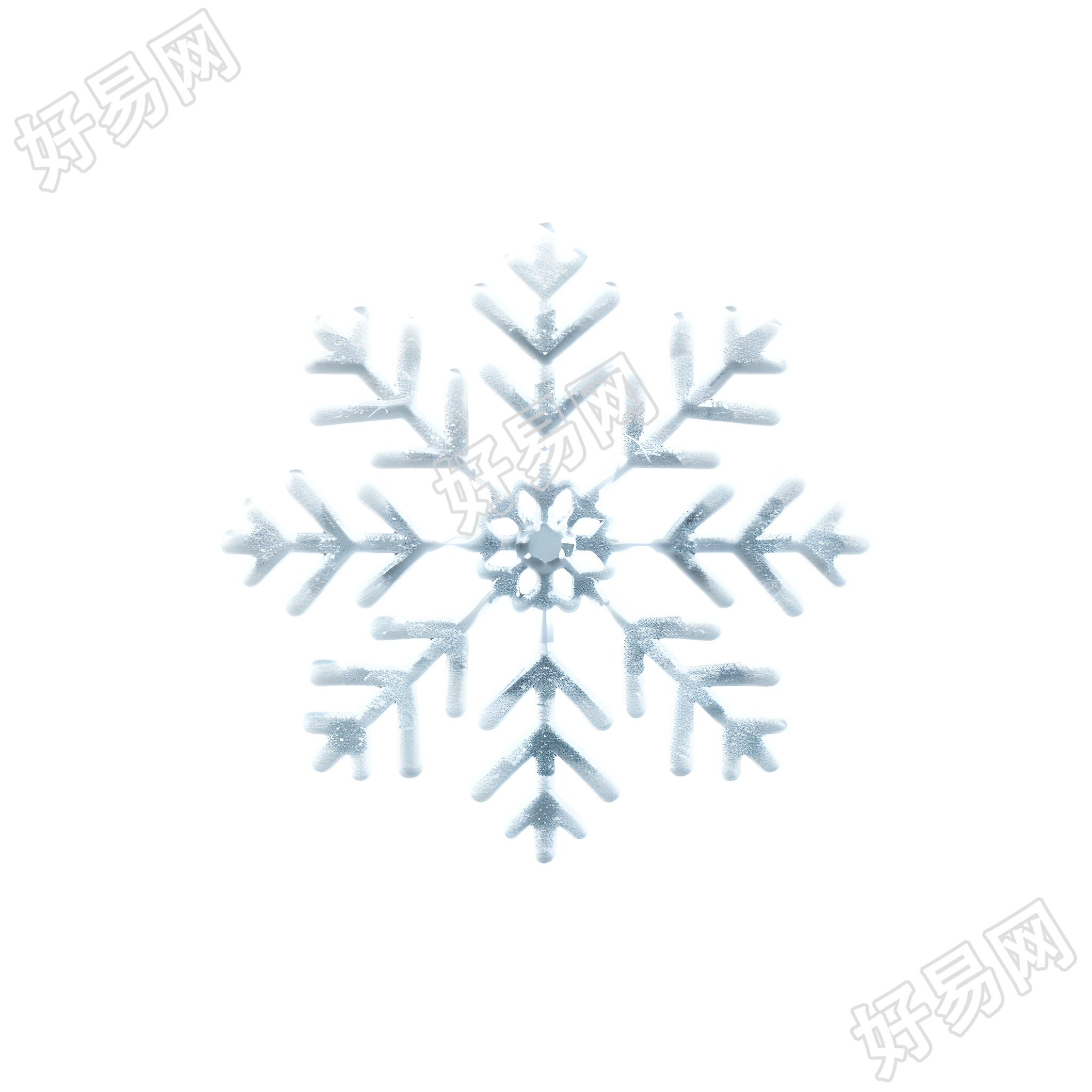 白色雪花元素