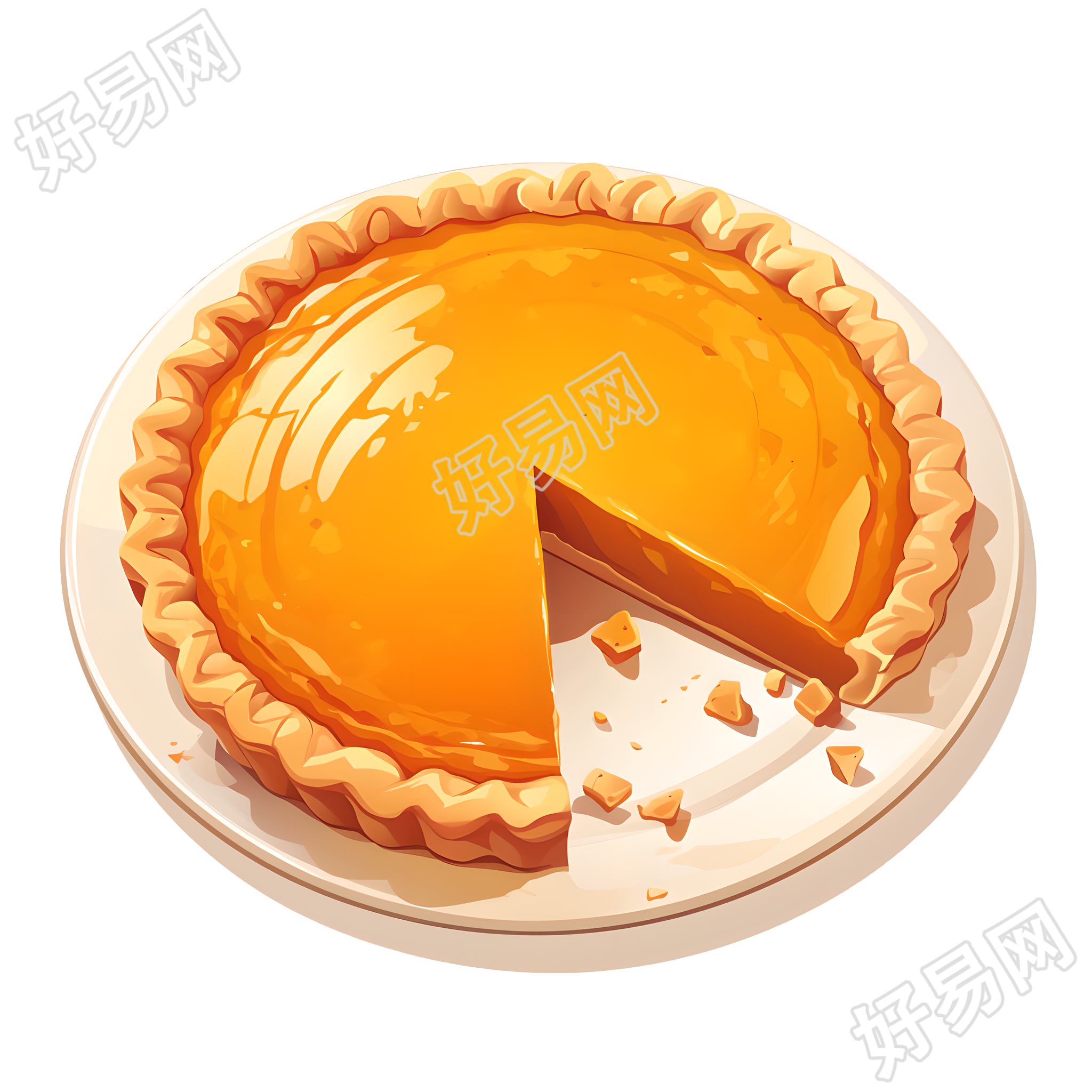 南瓜派插画素材