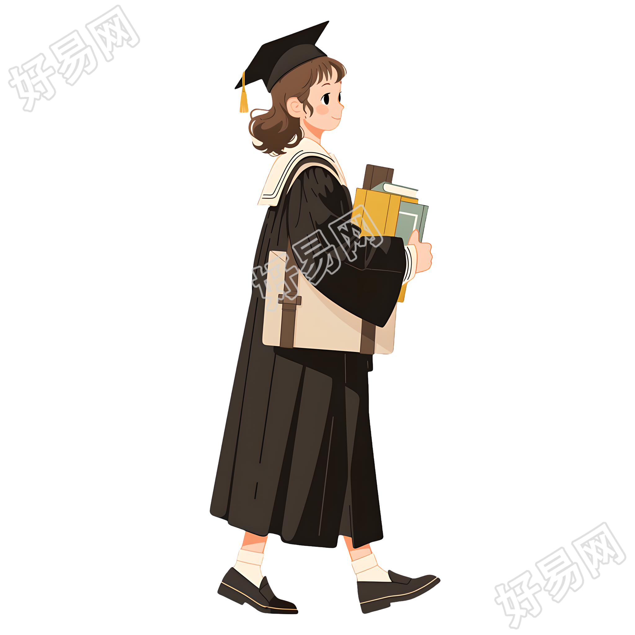 研究生卡通插图