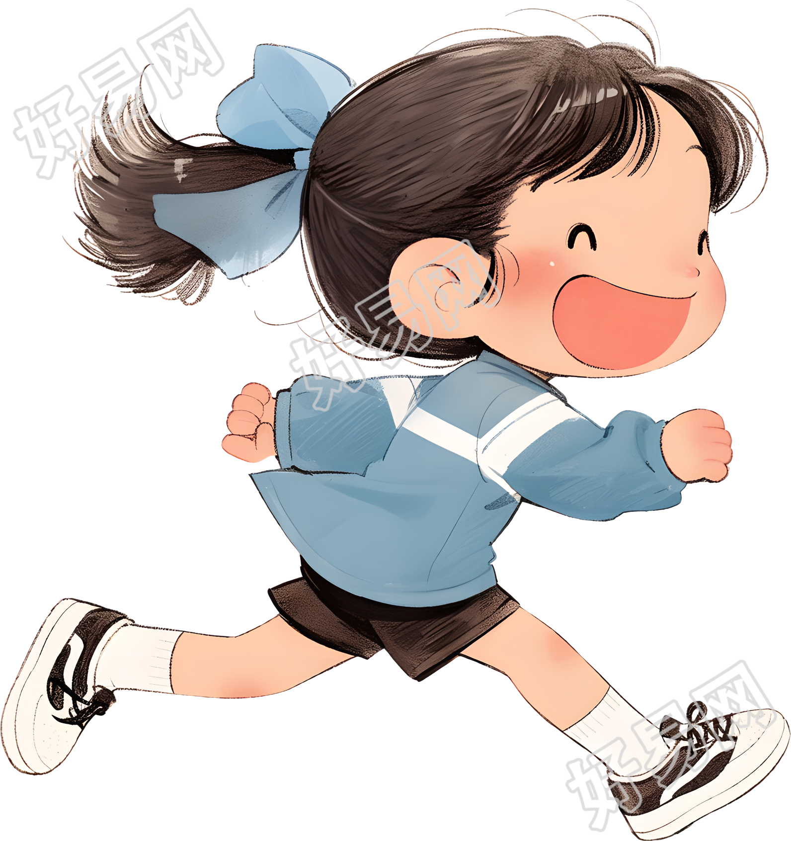 亲子运动插画