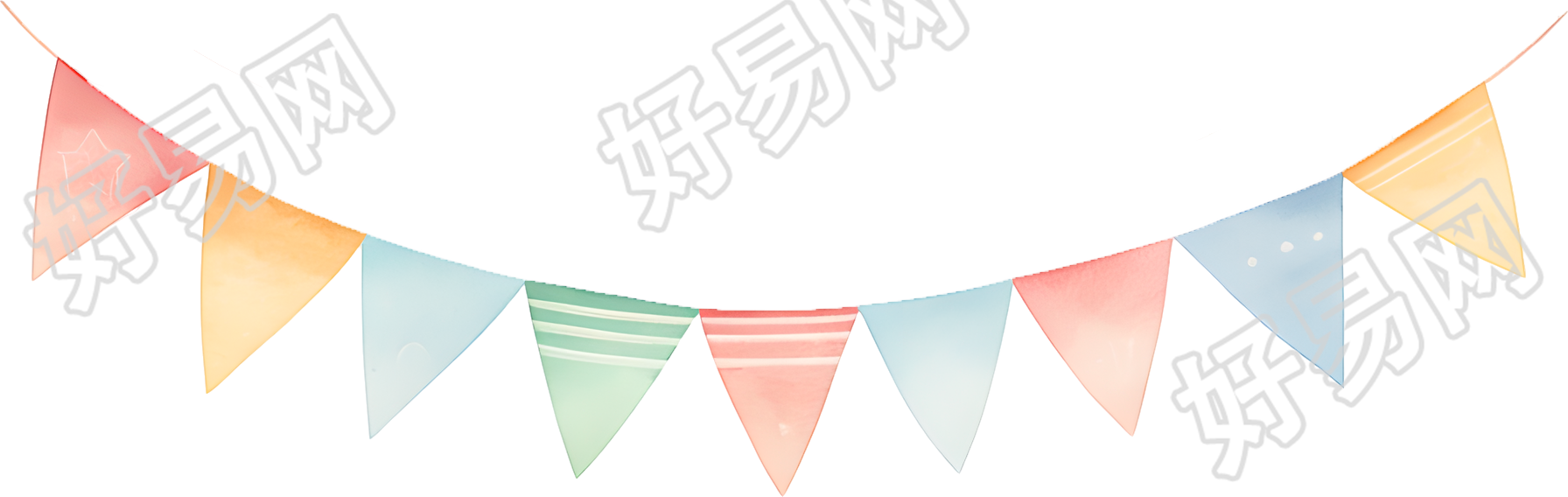 彩旗可商用插画