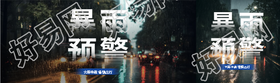 暴雨预警注意安全公众号封面图